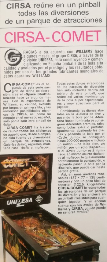 Documentos de  Comet - Unidesa CIRSA