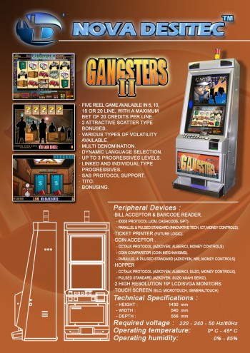 Flyers de  Gangsters II - Nova Desitec