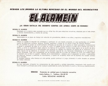 Flyers de  El Alamein - Segasa