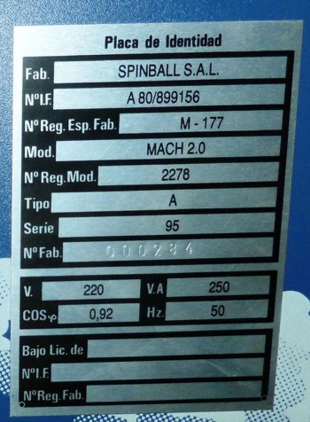 Documentos de  Mach 2 - Spinball SA