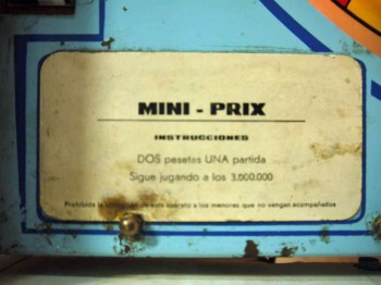 Mueble del pinball  Mini-Prix - Automave