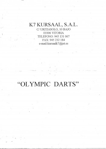 Documentos de  Olympic Darts K7 (v3.11) - K7 Kursaal