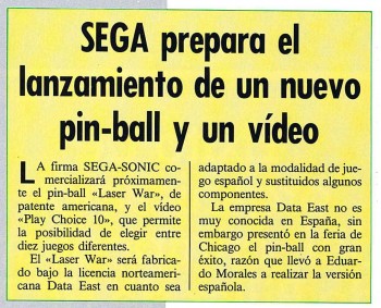 Documentos de  Laser War - SEGA Sonic