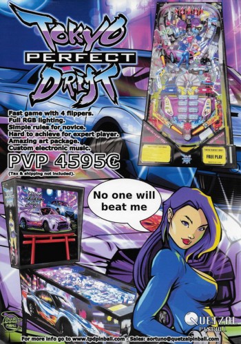 Flyers de  Tokyo Perfect Drift - Quetzal Pinball
