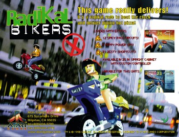 Flyers de  Radikal Bikers (Atari license) - Gaelco SA