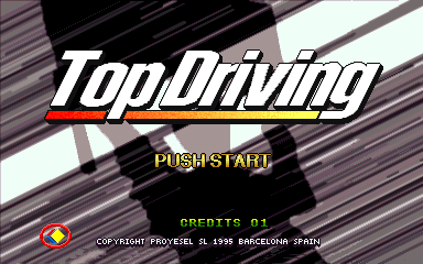 Pantalla de título Top Driving. 1995 Proyesel