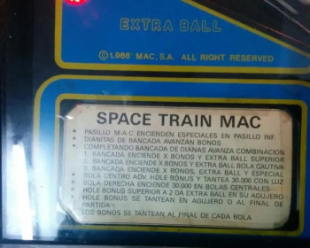 Mueble del pinball  Space Train - Mac