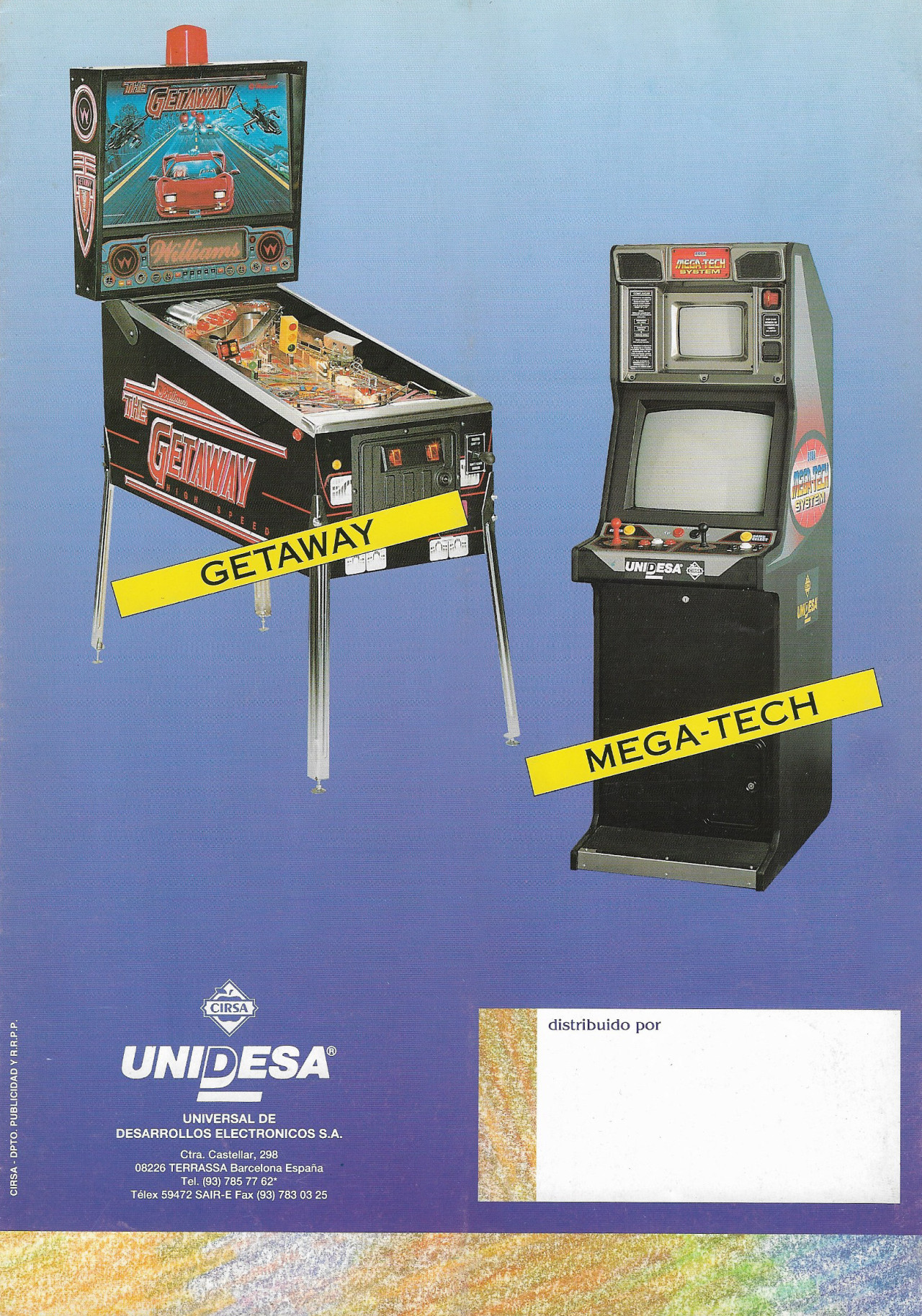 Pinball Getaway y SEGA Mega-Tech. Imagen facilitada por Javier Martín.