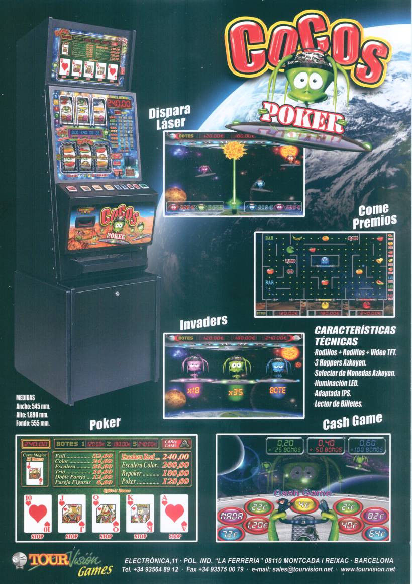 Cocos Poker incluía minijuegos que imitaban el estilo de arcades clásicos. Imagen: Recreativas.org.