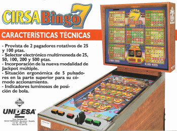 Flyers de  Cirsa Bingo 7 - Unidesa CIRSA