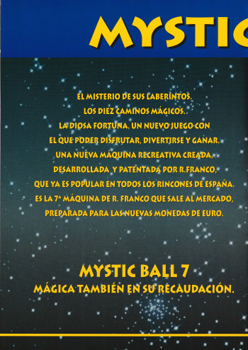 Flyer Mystic Ball 7, Recreativos Franco. Imagen: Recreativas.org.