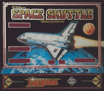 Backglass Space Shuttle - Stargame