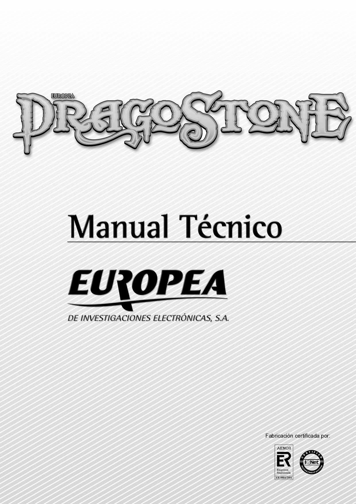 Portada del Manual técnico Dragostone. Segunda versión, Julio 2005.