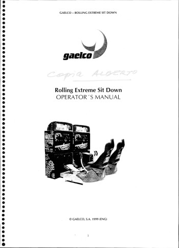 Documentos de  Rolling eXtreme (sitdown) - Gaelco SA