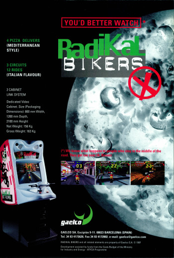 Flyers de  Radikal Bikers - Gaelco SA