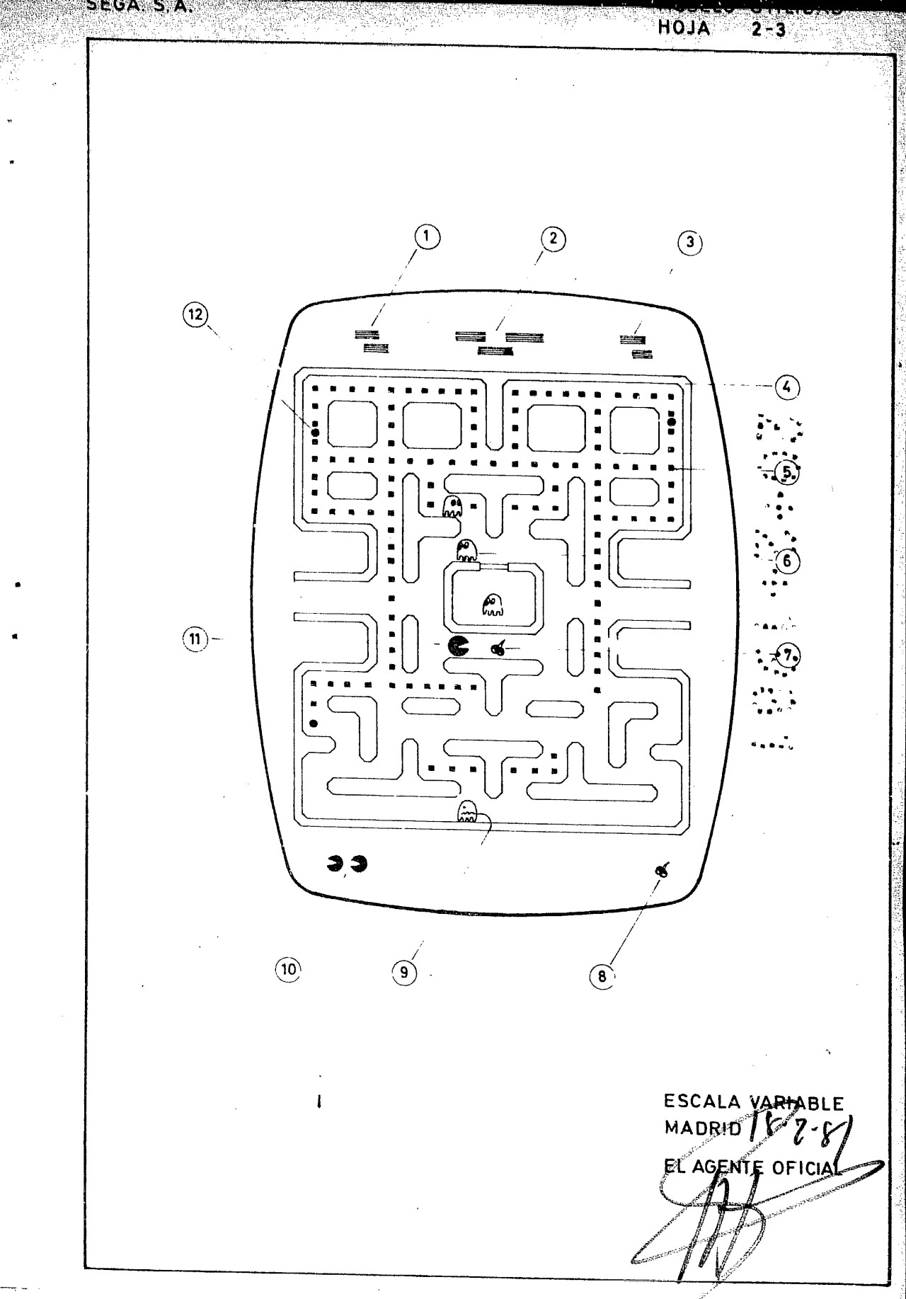 Modelo de utilidad del juego Pac-man. 1981.