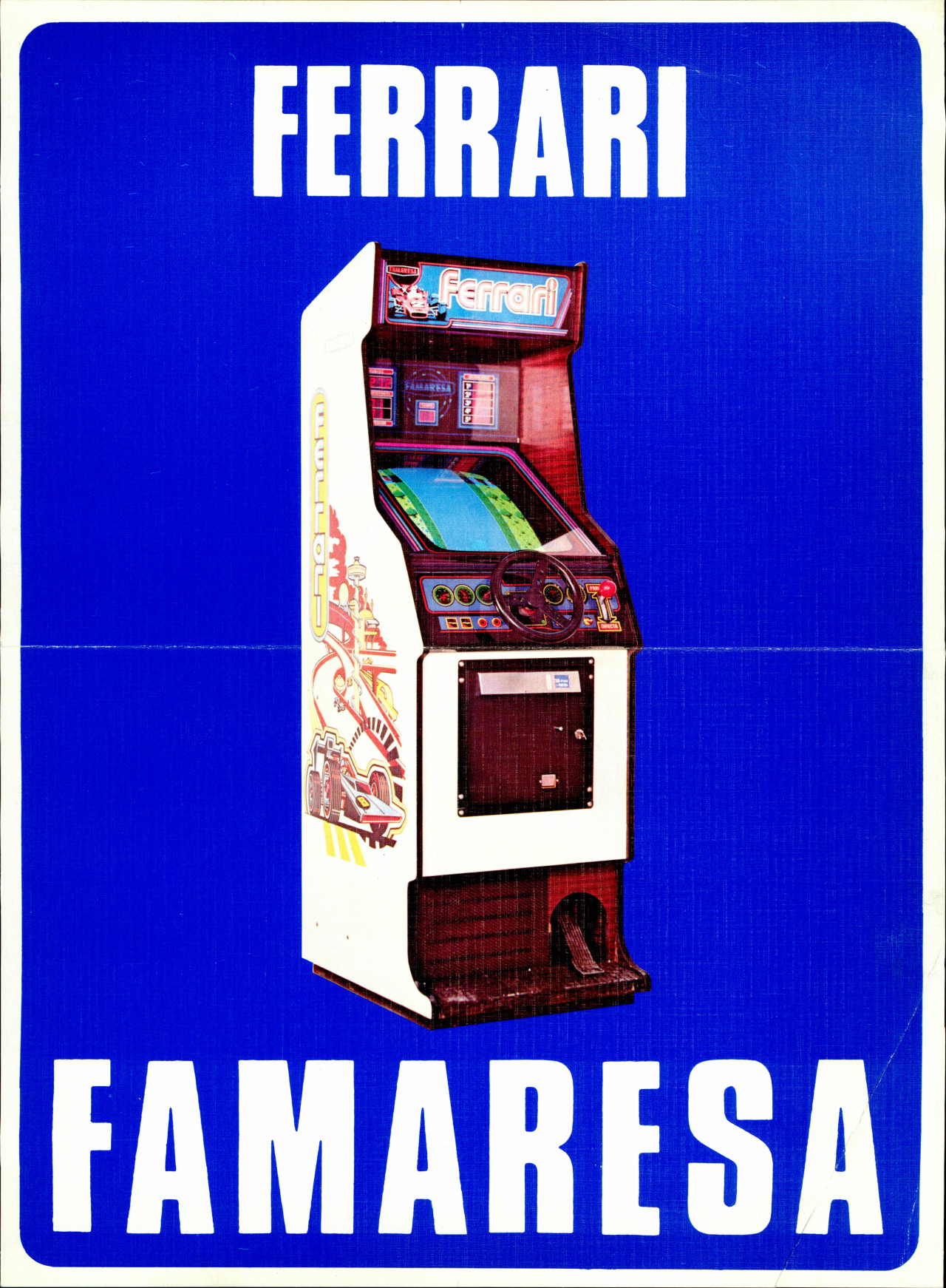 Flyer Ferrari, Famaresa. Imagen: Factory Arcade.