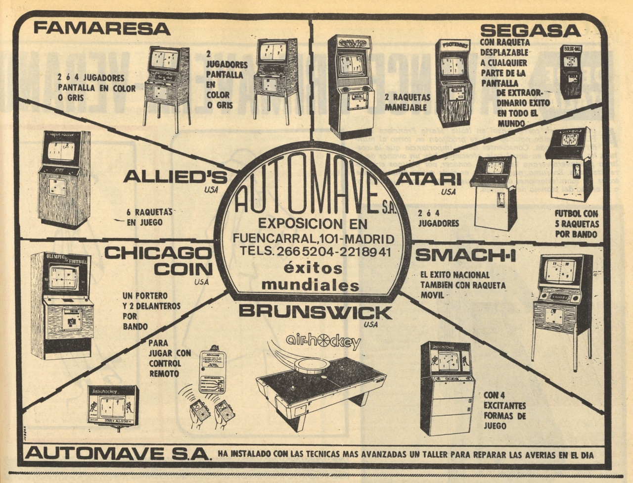 Modelos nacionales y norteamericanos distribuidos por Automave. Diario «Pueblo» (11 de marzo de 1974). Imagen cedida por Martín F. Martorell.