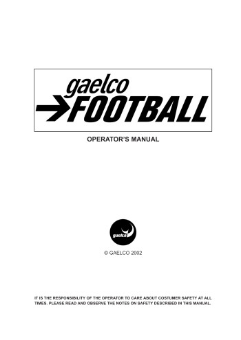 Documentos de  Gaelco Football - Gaelco SA