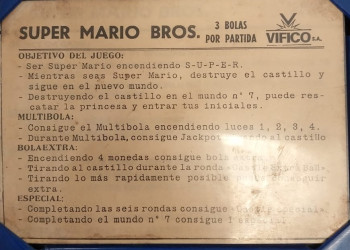 Documentos de  Super Mario Brothers (pinball, Spanish, set 2) - Vifico SA