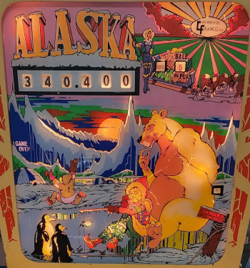 Backglass Alaska - Recreativos Franco