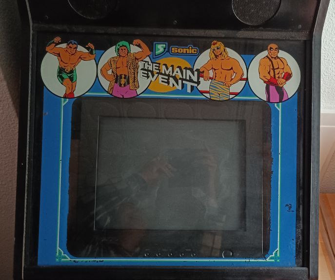 Bezel The Main Event (Sega Sonic). Foto cedida por Ruben Casaña (Retro Arcadia Valencia).