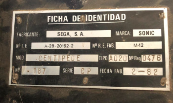 Documentos de  Centipede - SEGA Sonic