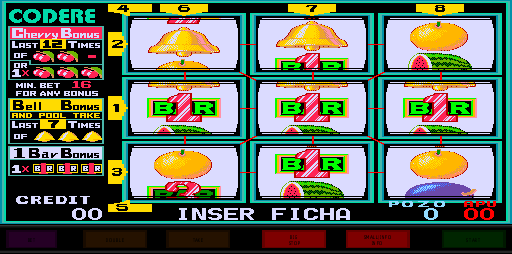 Cherry Master I (ver.1.01, Spanish, CODERE, set 1). Codere Argentina.