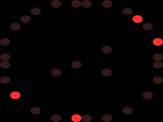 Simulación del layout de las luces de El Círculo, Inder.