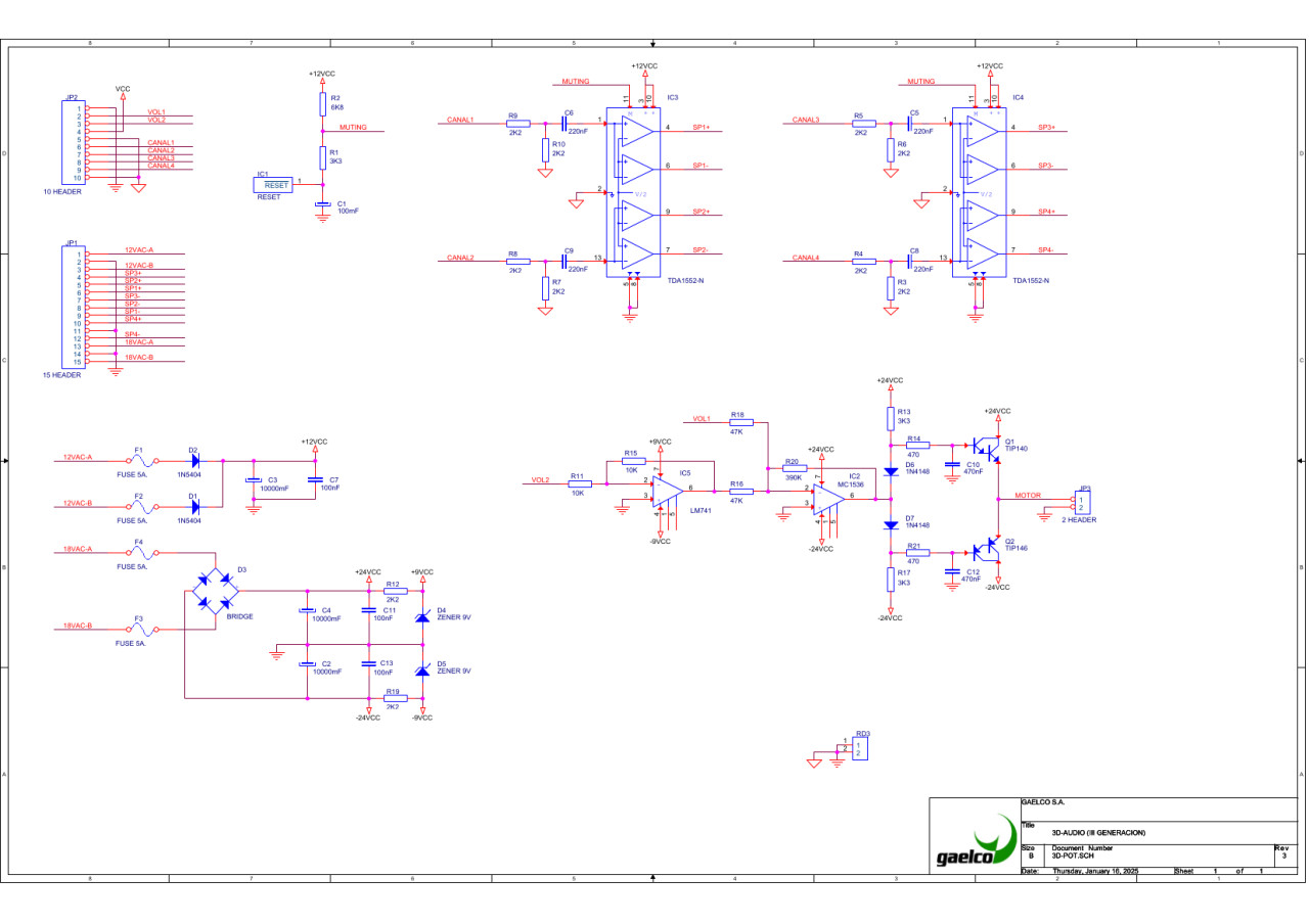 3D-AUDIO (III GENERACION). Documento facilitado por Javier Valero (Gaelco).