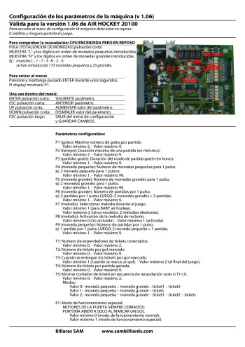 Documentos de  Air Hockey 20100 PCB - Billares Sam SA