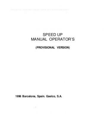 Documentos de  Speed Up - Gaelco SA