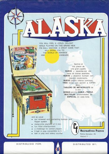 Flyers de  Alaska - Recreativos Franco